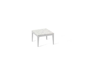 White Attica Cube Side Table Oyster