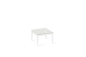 White Attica Cube Side Table Pearl White