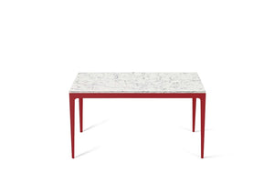 White Attica Standard Dining Table Flame Red