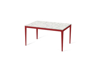 White Attica Standard Dining Table Flame Red