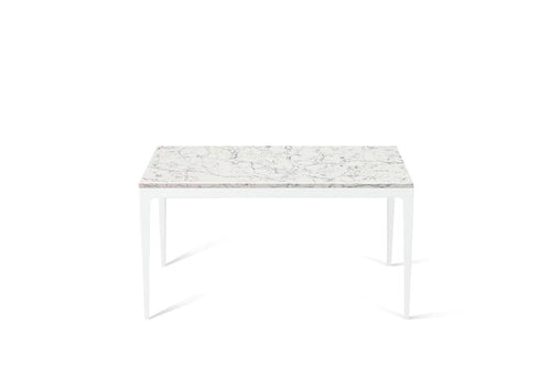 White Attica Standard Dining Table Pearl White