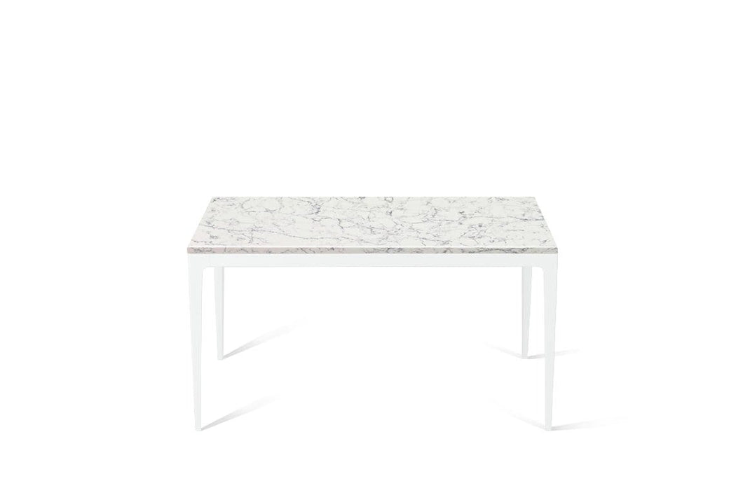 White Attica Standard Dining Table Pearl White