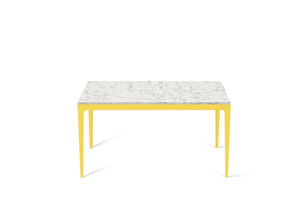 White Attica Standard Dining Table Lemon Yellow