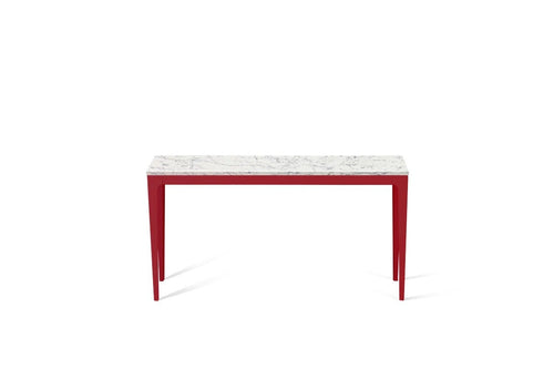 White Attica Slim Console Table Flame Red