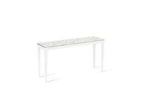 White Attica Slim Console Table Pearl White