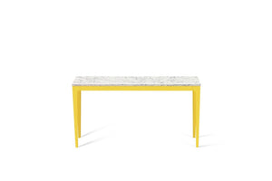 White Attica Slim Console Table Lemon Yellow