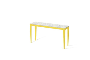 White Attica Slim Console Table Lemon Yellow