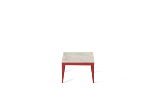 Noble Grey Cube Side Table Flame Red