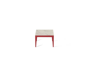 Noble Grey Cube Side Table Flame Red