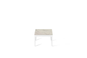 Noble Grey Cube Side Table Pearl White