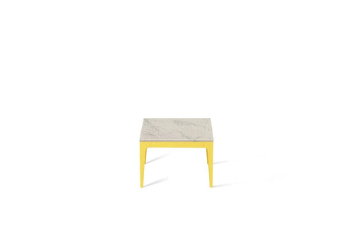 Noble Grey Cube Side Table Lemon Yellow