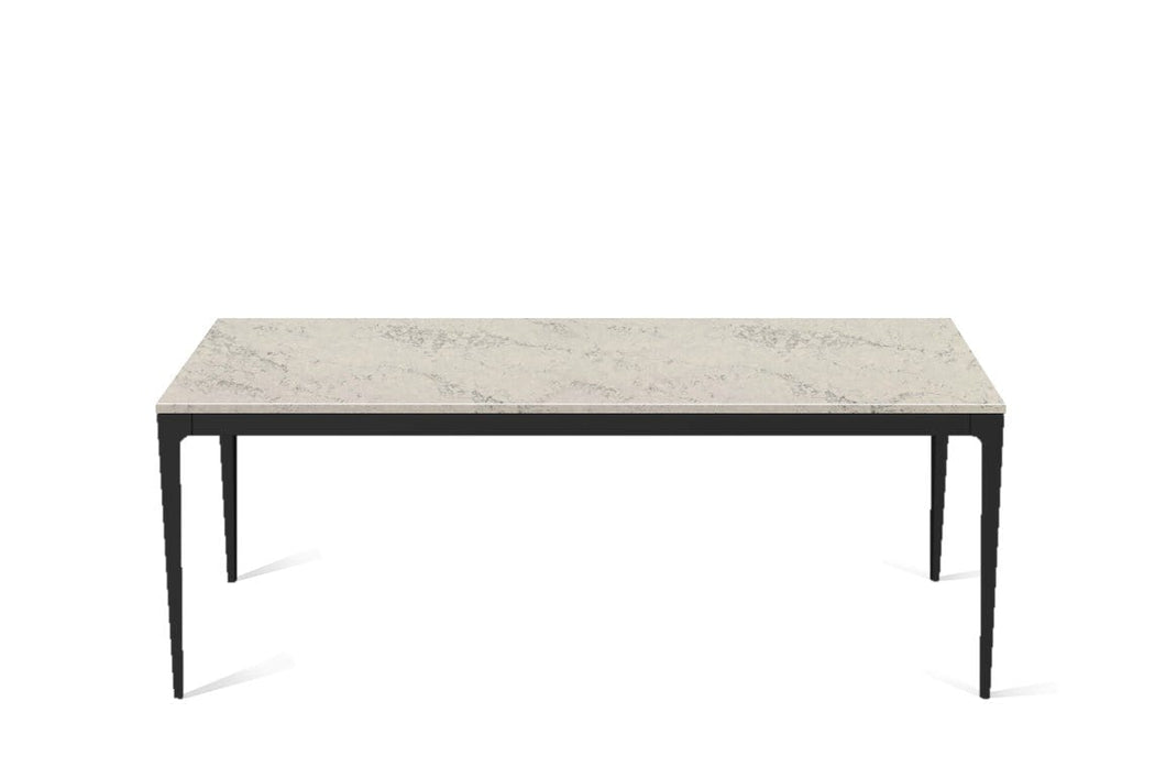 Noble Grey Long Dining Table Matte Black