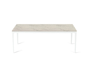 Noble Grey Long Dining Table Pearl White