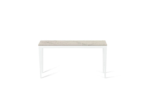 Noble Grey Slim Console Table Pearl White