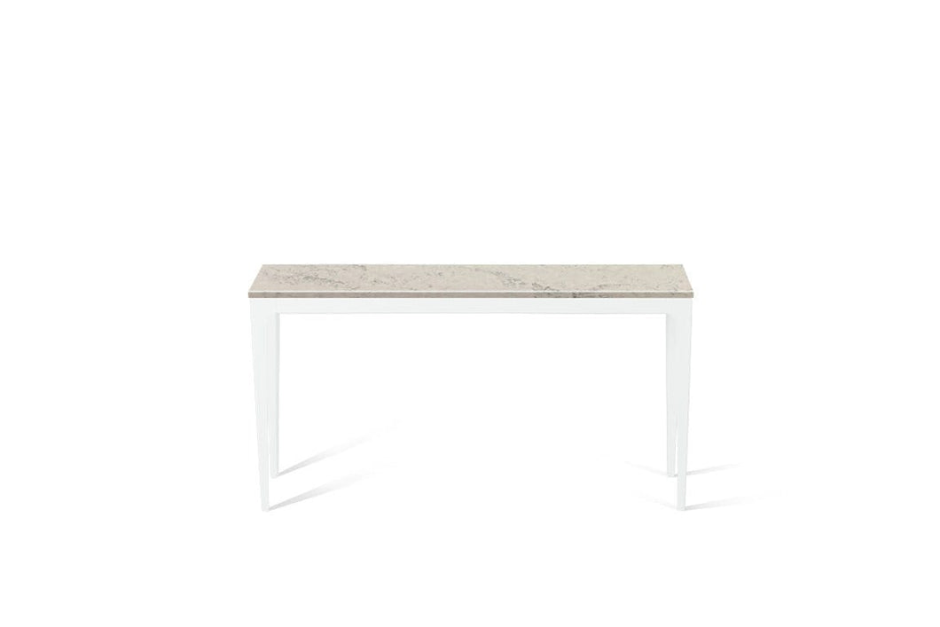 Noble Grey Slim Console Table Pearl White