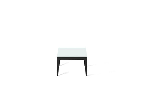 Intense White Cube Side Table Matte Black