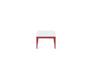 Intense White Cube Side Table Flame Red