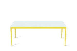 Intense White Long Dining Table Lemon Yellow