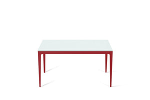 Intense White Standard Dining Table Flame Red