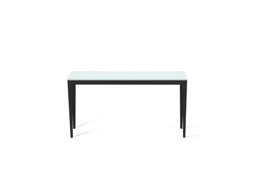 Intense White Slim Console Table Matte Black