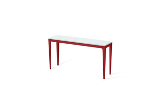 Intense White Slim Console Table Flame Red
