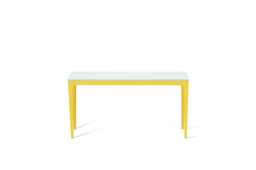 Intense White Slim Console Table Lemon Yellow