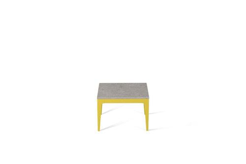 Bianco Drift Cube Side Table Lemon Yellow