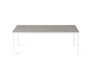 Bianco Drift Long Dining Table Pearl White