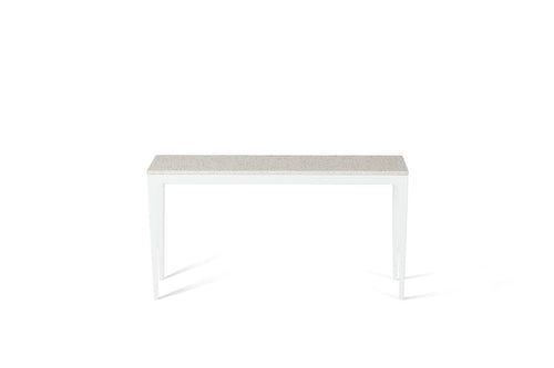 Ocean Foam Slim Console Table Pearl White