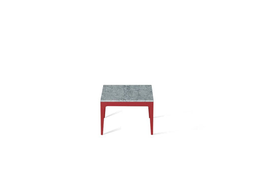 Turbine Grey Cube Side Table Flame Red