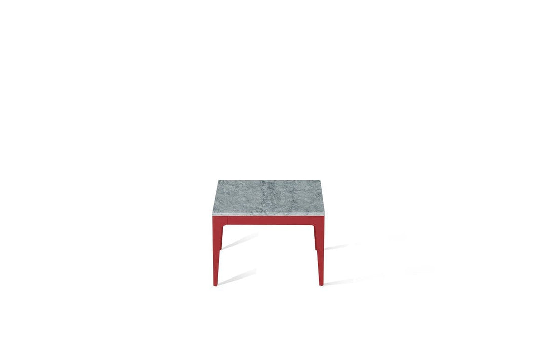 Turbine Grey Cube Side Table Flame Red