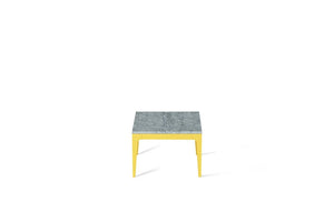 Turbine Grey Cube Side Table Lemon Yellow