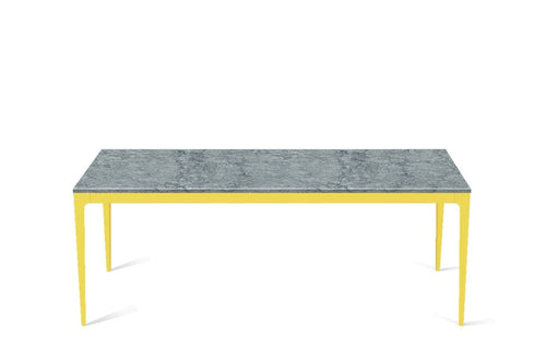 Turbine Grey Long Dining Table Lemon Yellow