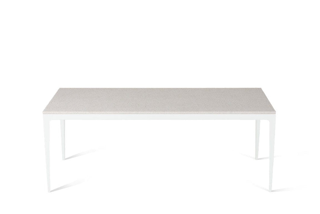 Ice Snow Long Dining Table Pearl White