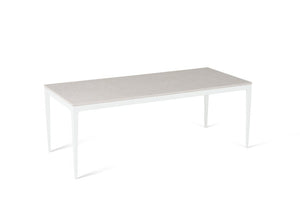 Ice Snow Long Dining Table Pearl White