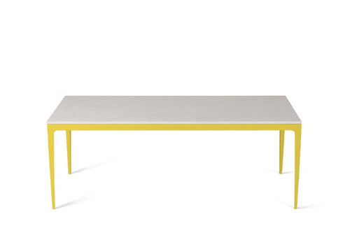 Ice Snow Long Dining Table Lemon Yellow
