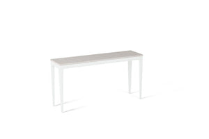 Ice Snow Slim Console Table Pearl White